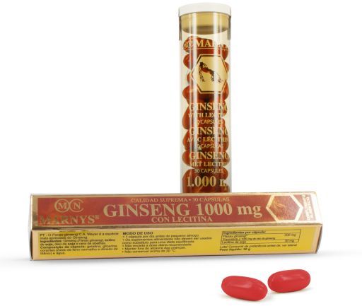 Ginseng with Lecithin 30 Capsules x 1000 mg